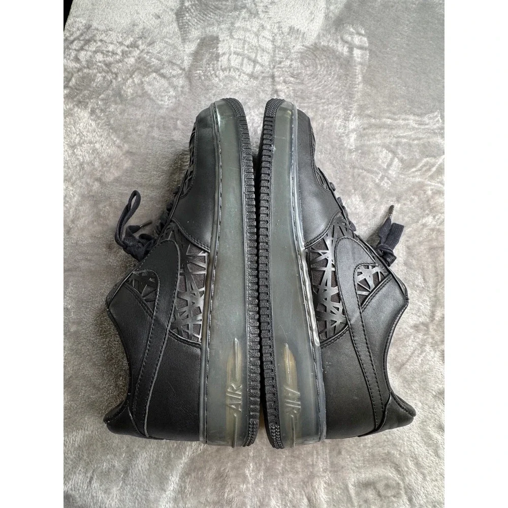 Nike Air Force 1 Supreme '08 Birds Nest Black Leather Men's Size 10 318772-002